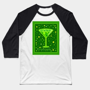 Apple Martini | Cocktail | Pop Art Baseball T-Shirt